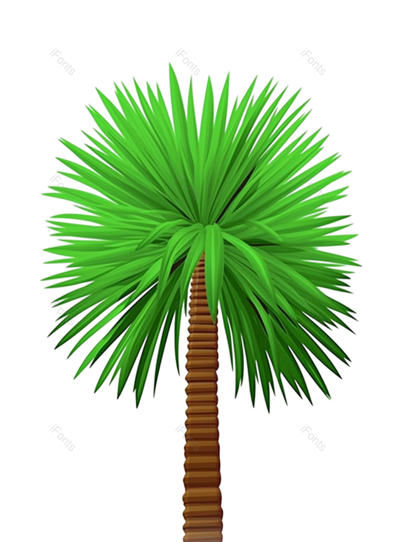 元素图片,夏天元素,椰子树PNG,绿色免抠素材